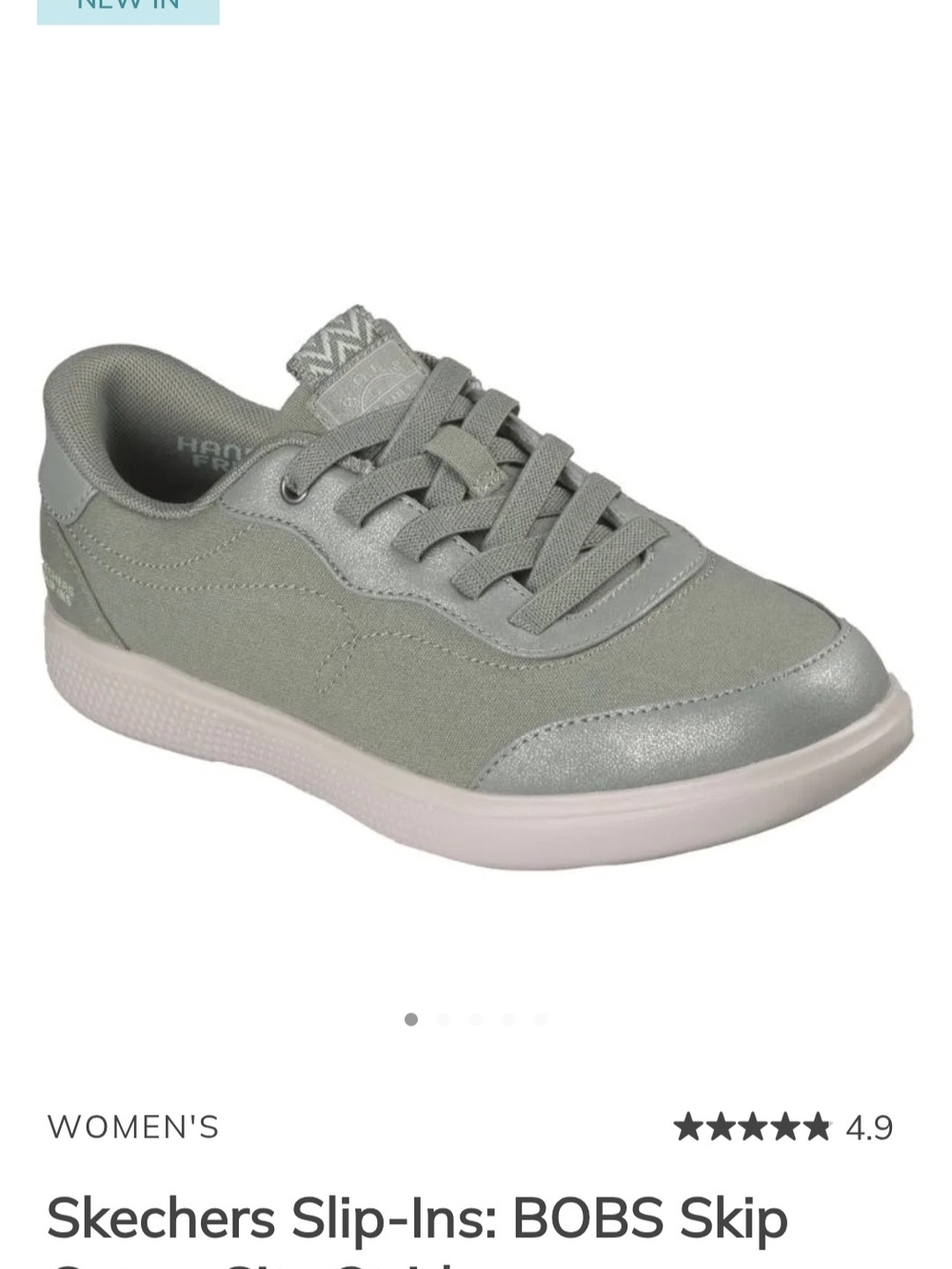 BOBS from Skechers Slip-Ins Women’s 11 Sage Green Metallic Sneaker 114888